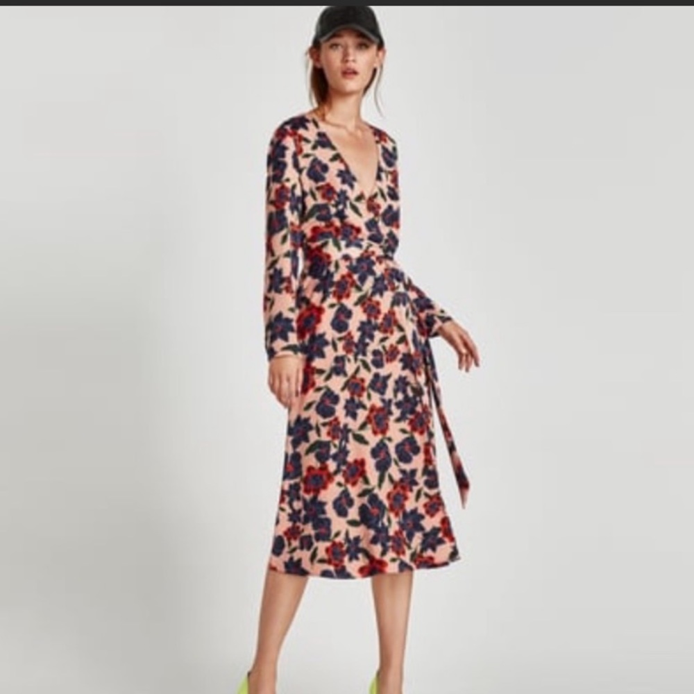 Zara Floral Wrap Dress